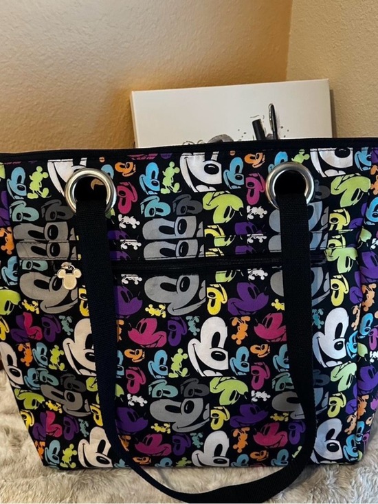 Disney Handbags - Disney Black Tote with Multicolor Mickey Faces